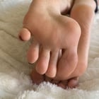Dark red toes belong in your little naughty mouth