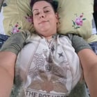 Laying in bed relaxing all alone 😢