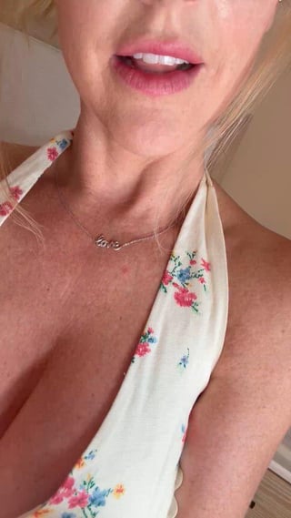 Mommy teasing you with a peak under my dress