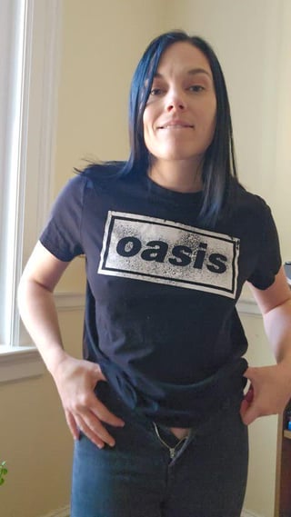 Nothing under my t-shirt and jeans