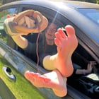 Airing my feet out immediately after a hike