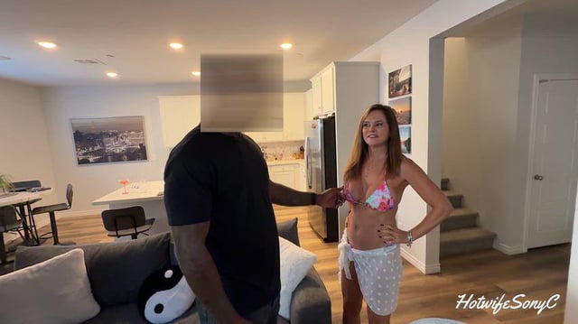 This stud BBC friend of hubby finally had enough of hubby’s orders. You could see the moment he broke and owned my married body.