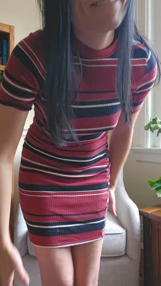 The tightest dress I own with nothing underneath