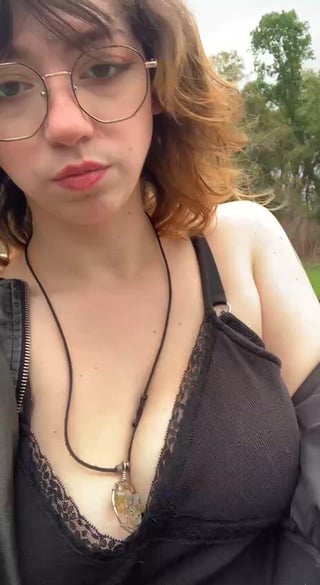 Boobies reveal at the park