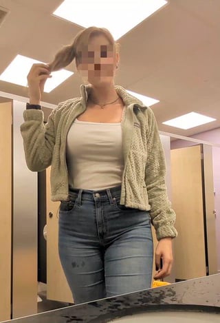 Celebrating titty Tuesday in the work toilets