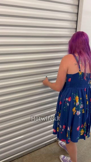 Boyfriend gets sloppy seconds in a public auctioned off storage unit after going through all the stuff
