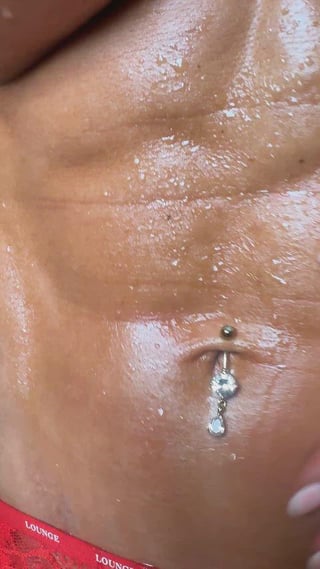 I wish you were here feeling these hard muscles
