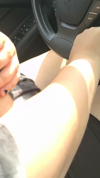 Getting them some air on the drive