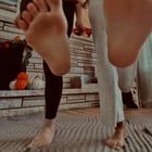 Just 2 bratty girls showing off our pretty feet hehe