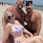 Meeting new friends at the beach is always fun !