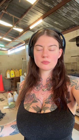 Headphones always on, tits always out