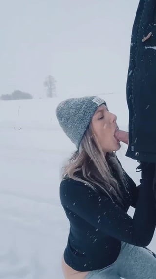 Cumming in the snow