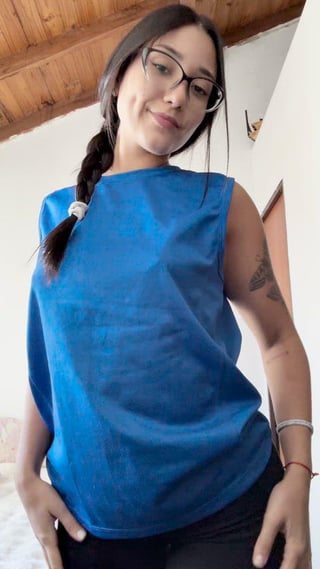 Testing the fabric before revealing my titties lol