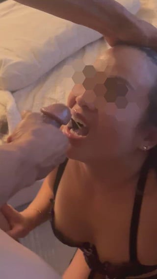 Hubby records his wife swallowing for the first time