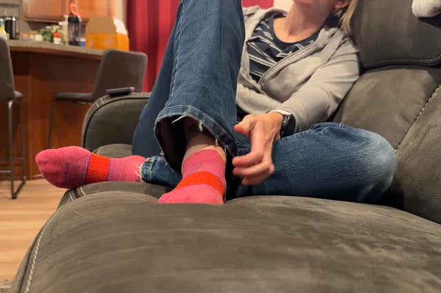 Would being this close to a 43F married mom’s socks get you excited ?