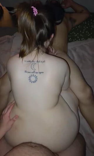 I could barely focus on sucking hubby’s cock while his friend was rearranging my insides 😩